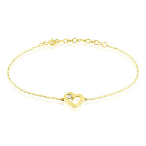 Damenarmband Silber 925 Vergoldet Diamant Herz - Armbänder mit Anhänger Damen | OROVIVO