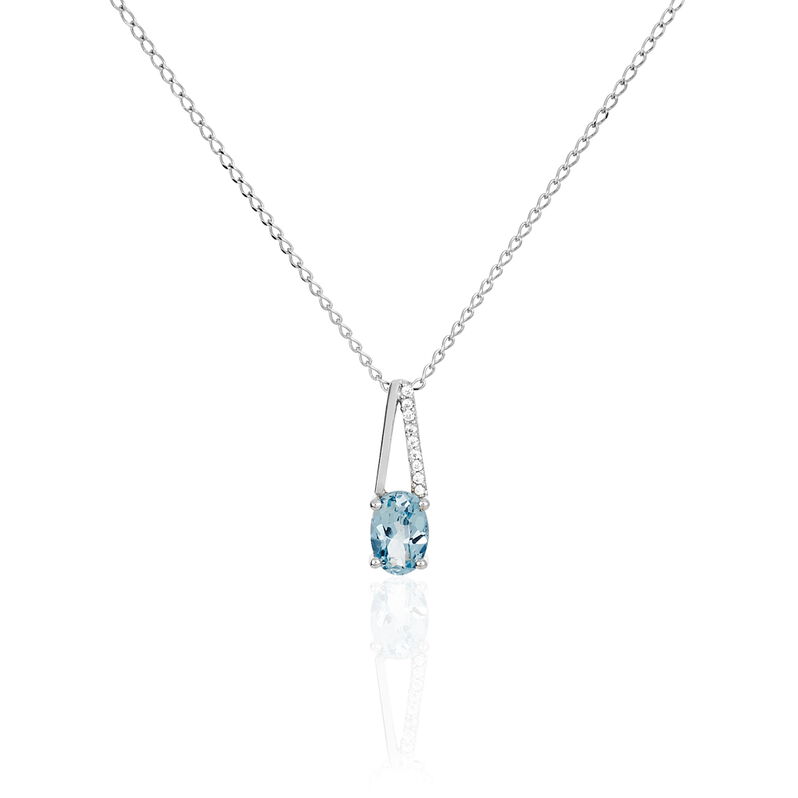Collier Or Blanc Topaze Et Oxyde De Zirconium - Spannringe Damen | OROVIVO