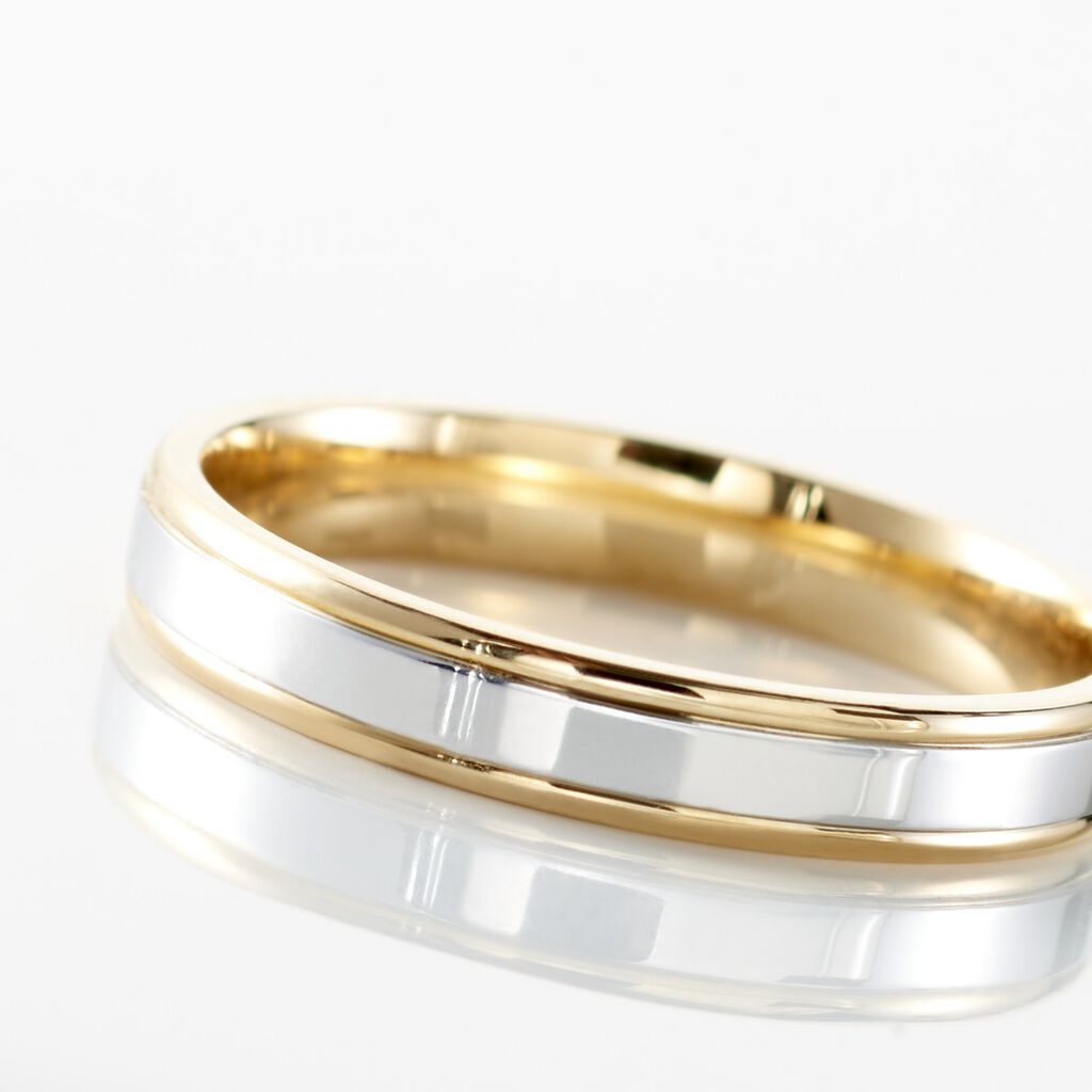 Alliance Beatrice Ruban Plat Or Bicolore - Spannringe Familie | OROVIVO