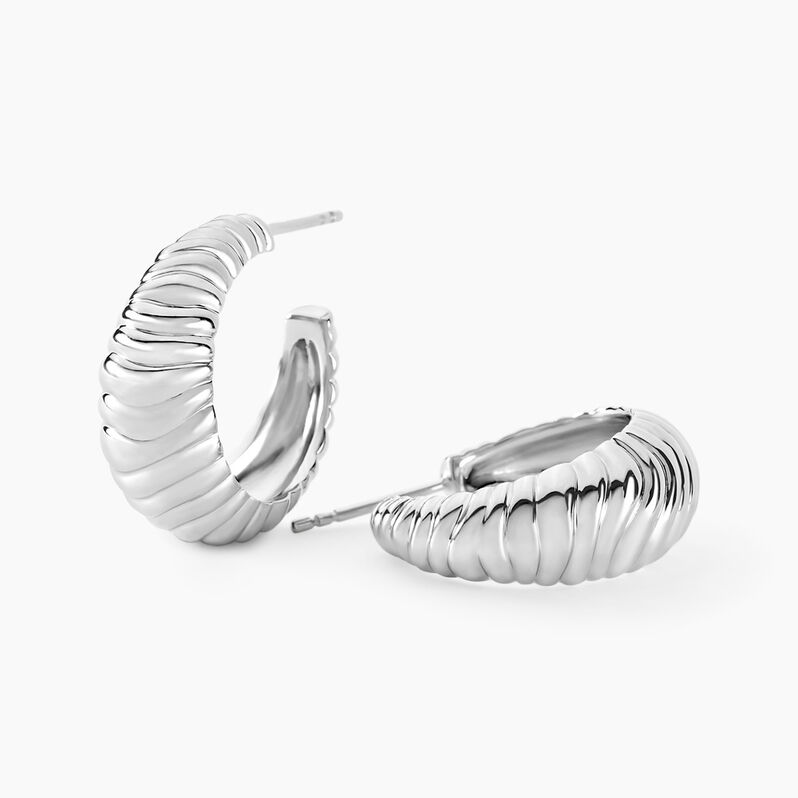 Créoles Oksanne Argent Weiss - Spannringe Damen | OROVIVO