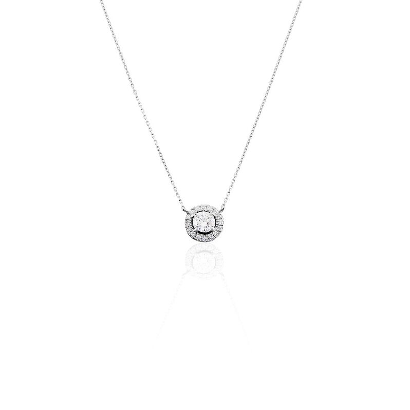 Collier Mentoura Or Weiss Diamant Synthétique - Spannringe Damen | OROVIVO