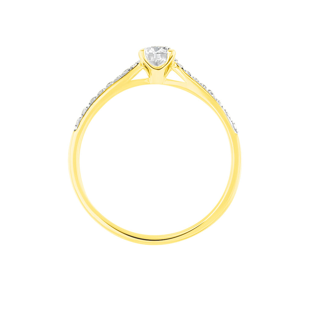 Bague Solitaire Hemera Or Jaune Diamant - Spannringe Damen | OROVIVO