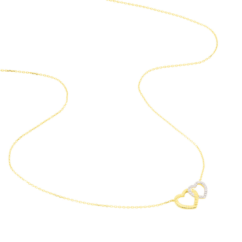 Collier Or Jaune Amanda Coeur Diamant - Spannringe Damen | OROVIVO