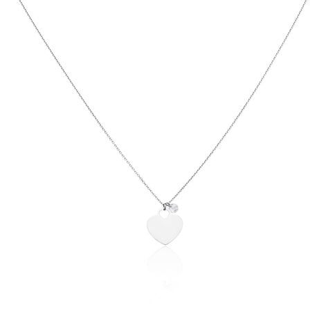LUBA Damen Collier Silber Silber 925 Zirkonia Wei&szlig; 0,080 ct B 1 mm - Halsketten Damen | OROVIVO