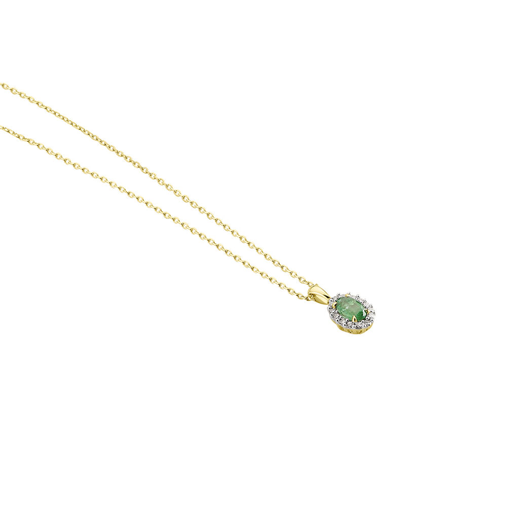 Damen Kette Gold 585 Smaragd 0,37ct Marion - Halsketten Damen | OROVIVO