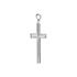 Damen Anh&auml;nger Silber Silber 925 Zirkonia Wei&szlig; Religi&ouml;ses Kreuz B 21,7 mm