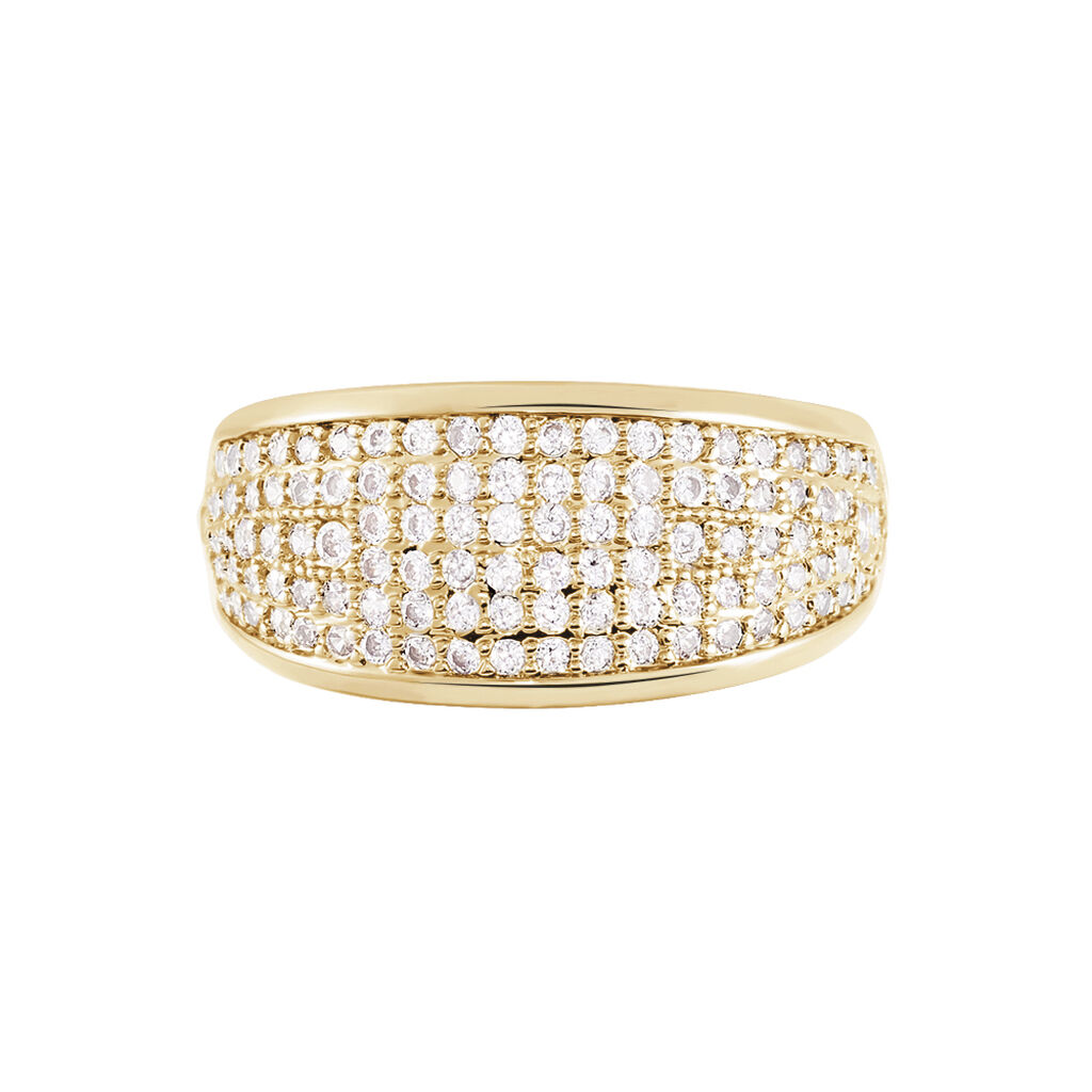 Bague Plaqué Or Et Oxydes - Spannringe Damen | OROVIVO