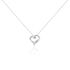 Damen Collier Silber Silber 925 Zirkonia Wei&szlig; 0,3 ct Herz