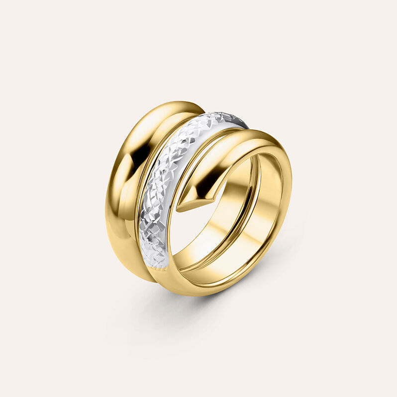 Anello Golden Lover Bicolore - Spannringe Damen | OROVIVO