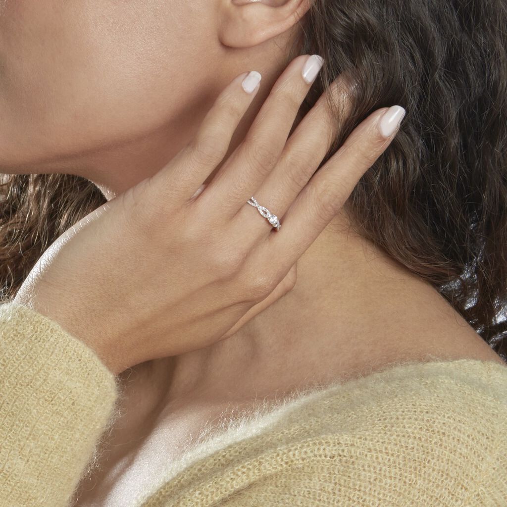 Bague Solitaire Livia Or Rose Diamant - Spannringe Damen | OROVIVO