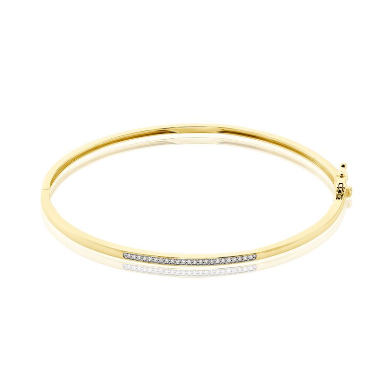 Bracelet Jonc Phillipa Or Jaune Diamant - Spannringe Damen | OROVIVO