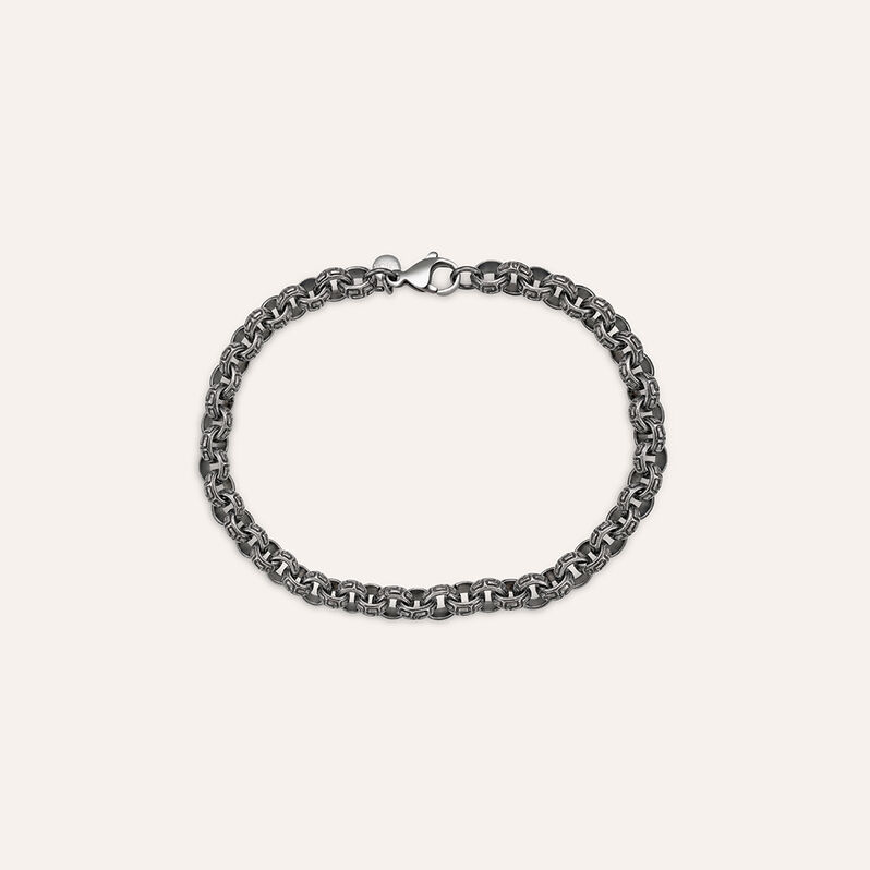 Bracciale Catena Man Code Acciaio Nero - Spannringe Herren | OROVIVO