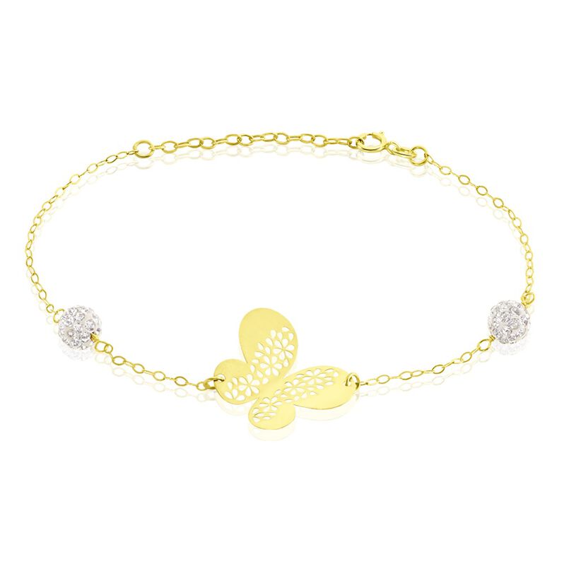 Bracelet Faridah Or Jaune Strass - Spannringe Damen | OROVIVO