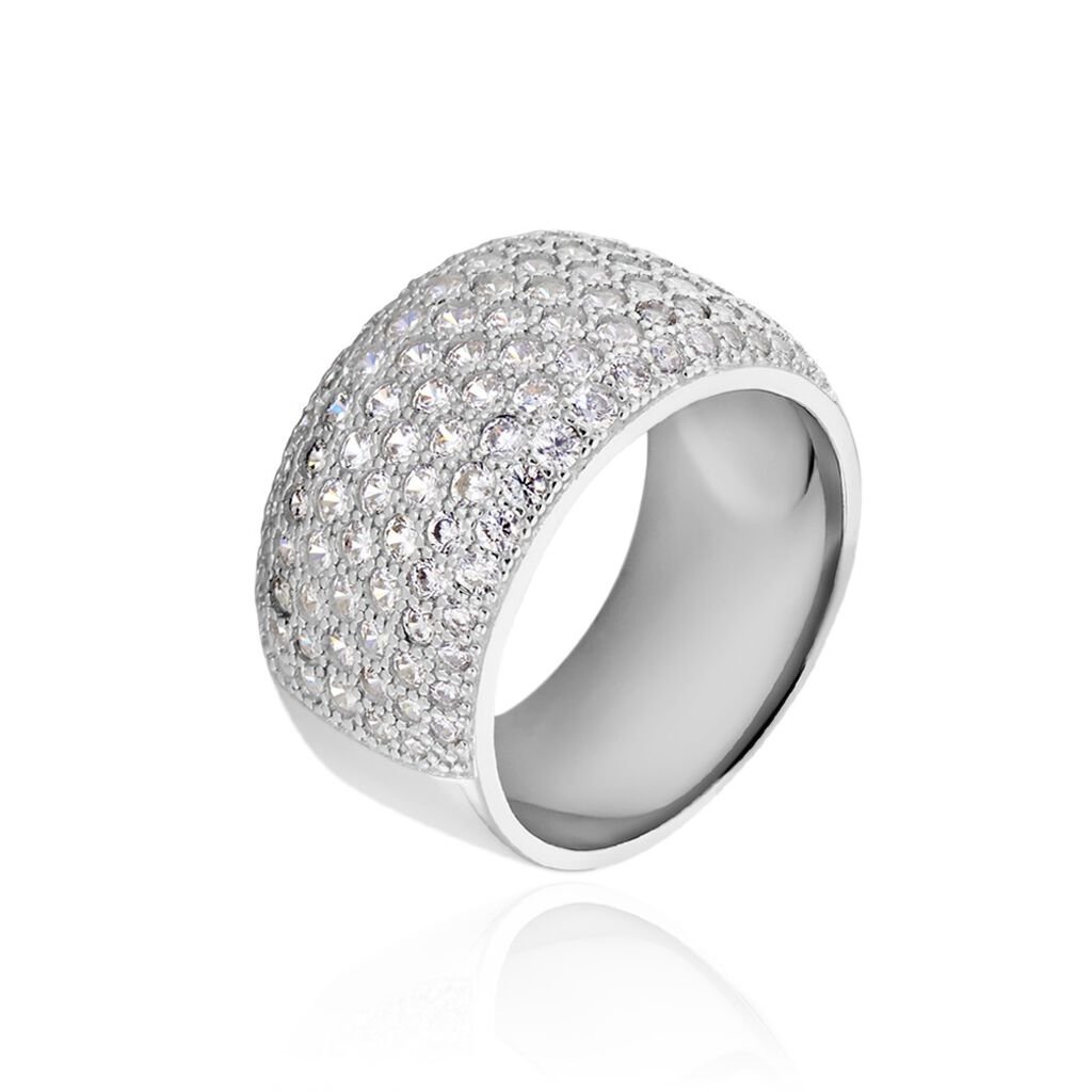KERANA Damen Ring Silber 925 Zirkonia Wei&szlig; 1,96 ct B 11,15 mm