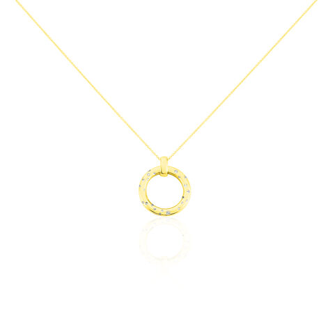 Damen Collier Gold 375 Diamant 0,16ct Kreis Delia Ov 45cm - Halsketten Damen | OROVIVO