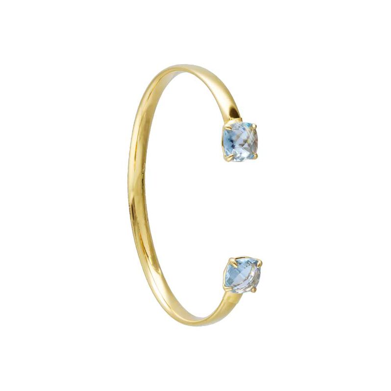 Bangle placcato oro con pietra azzurraBangle placcato oro con pietra rosa - Spannringe Damen | OROVIVO