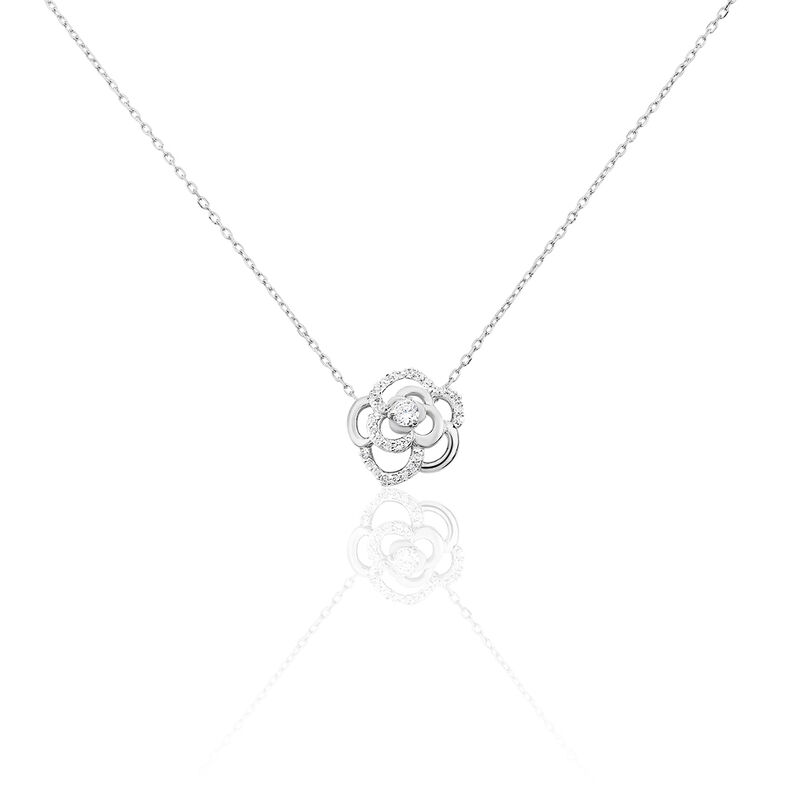 Collier Ashley Argent Blanc Oxyde De Zirconium - Spannringe Damen | OROVIVO