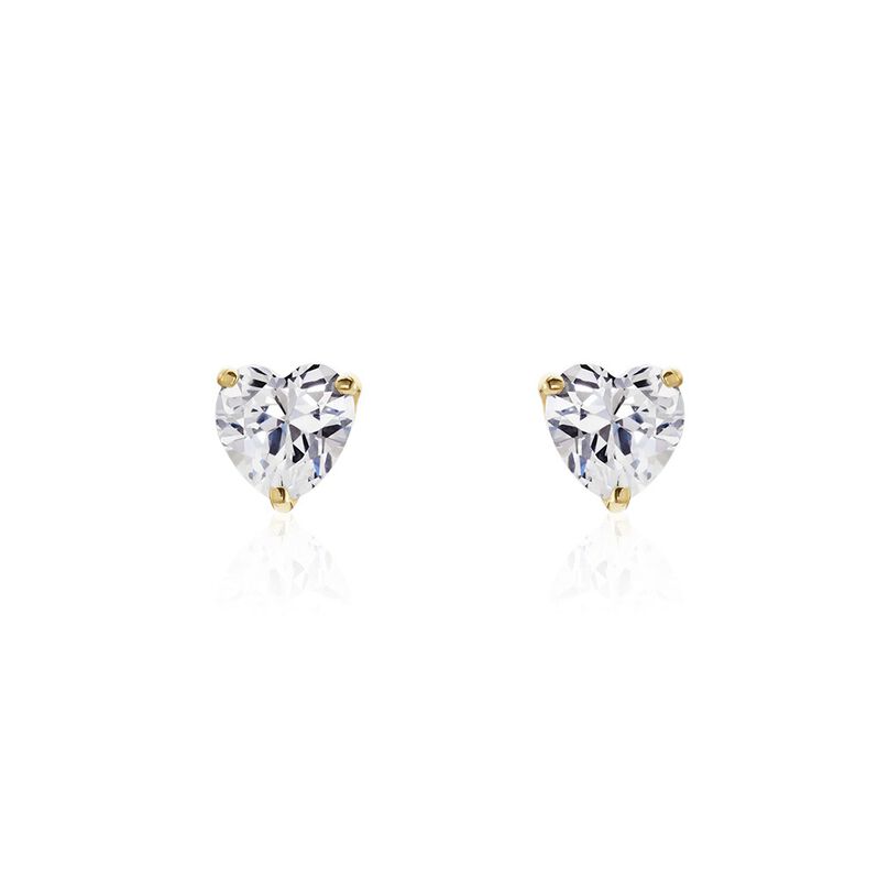 Damen Ohrstecker Gold 375 (9 Karat) Zirkonia Wei&szlig; 1,49 ct - Ohrstecker Damen | OROVIVO