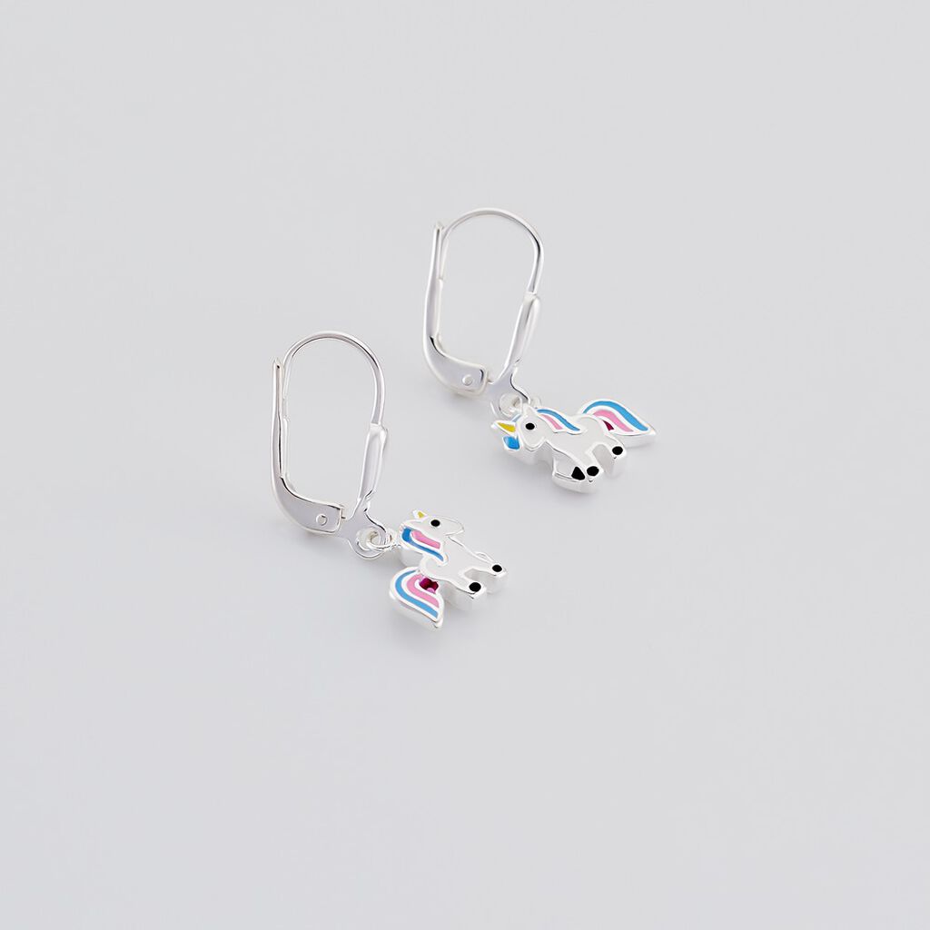 Kinder Ohrringe Lang Silber 925 Einhorn Aadhya  - Ohrringe Kinder | OROVIVO