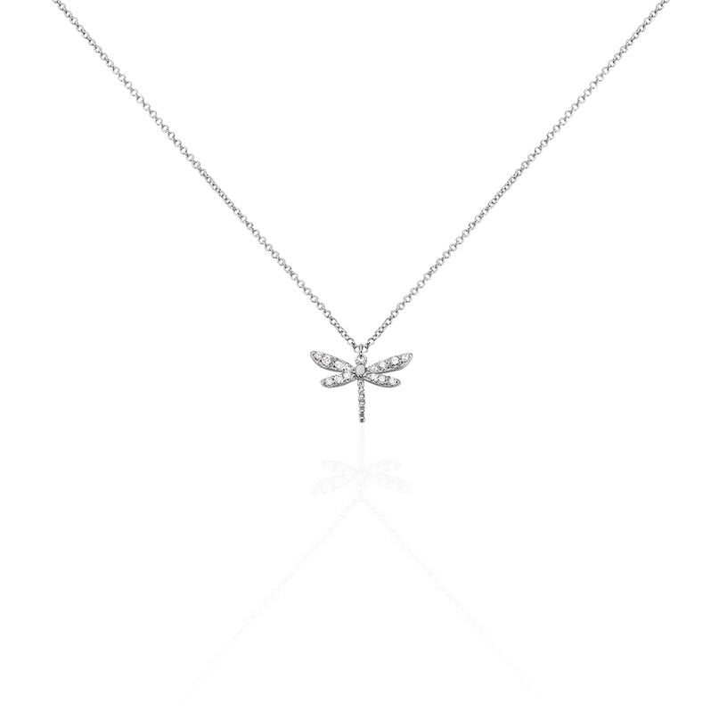 Collier Indiana Argent Blanc Oxyde De Zirconium - Spannringe Damen | OROVIVO