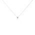 BINA Damen Collier Wei&szlig;gold 375 (9 Karat) Zirkonia Wei&szlig; Viereck