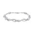 INFINITY 1 Damen Armband Silber 925 Zirkonia Weiß Unendlichkeit