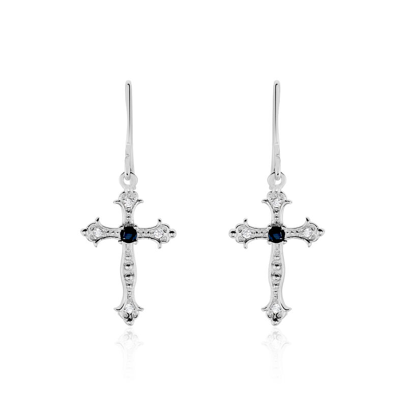 Boucles D'oreilles Pendantes Argent Rhodie Florian Oxydes De Zirconium - Spannringe Damen | OROVIVO