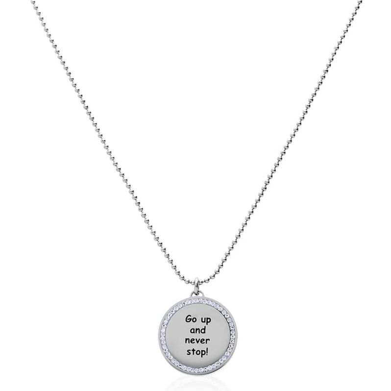 Collana in acciaio e strass Go up and never stop! - Spannringe Damen | OROVIVO