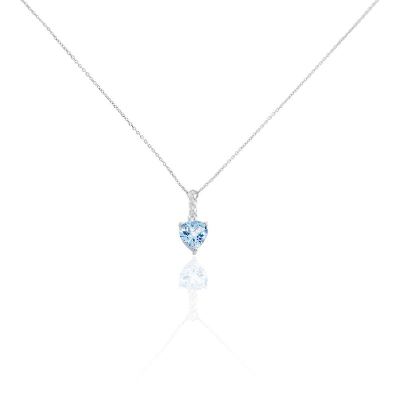 Collier Fany Or Blanc Topaze Et Oxyde De Zirconium - Spannringe Damen | OROVIVO