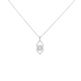 Damen Halskette Silber 925 Zirkonia Herz - Herzketten  | OROVIVO