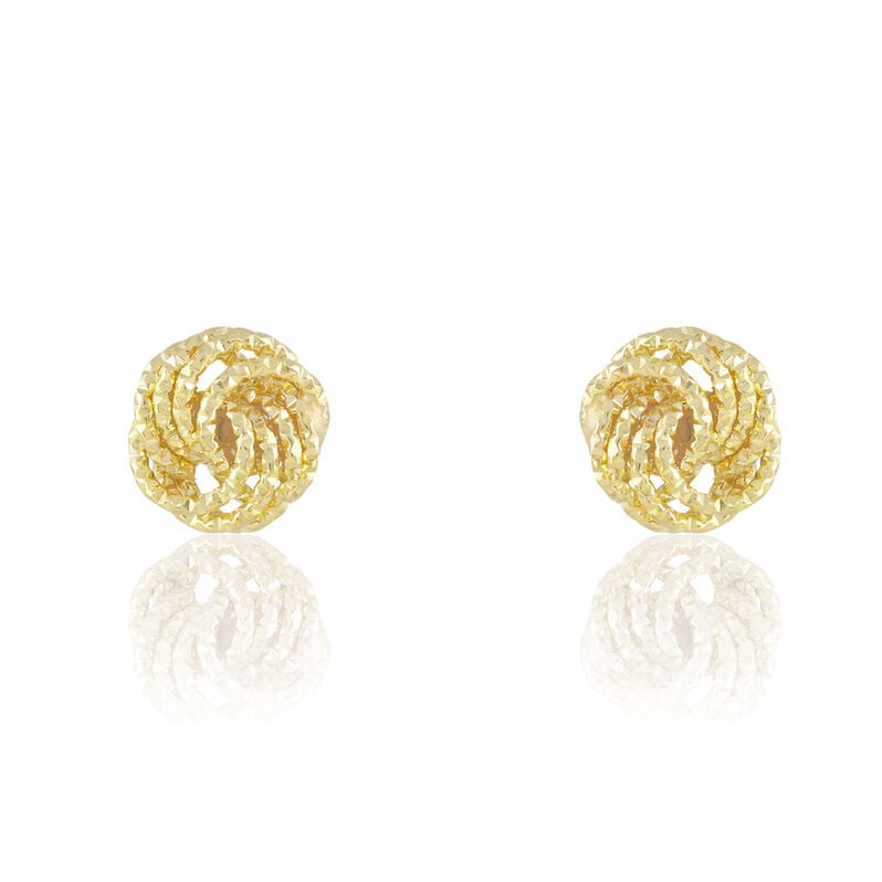 ILHAME KNOTEN 2 Damen Ohrstecker Gold 375 (9 Karat) Oval - Ohrstecker Damen | OROVIVO