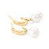 JESSKA Damen Creolen Gold 585 (14 Karat) Zuchtperle Wei&szlig; 6,69 ct