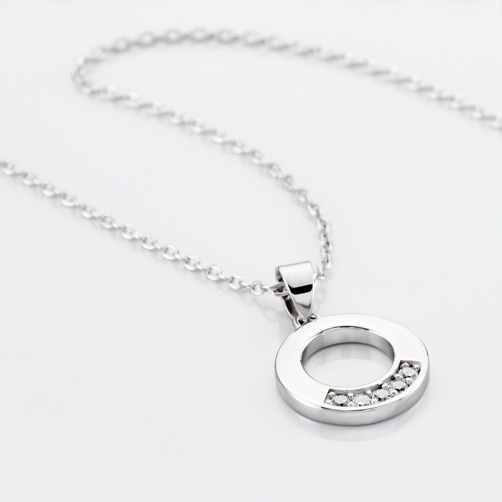 Damen Collier Silber 925 Zirkonia Kreis 1,20mm - Halsketten Damen | OROVIVO