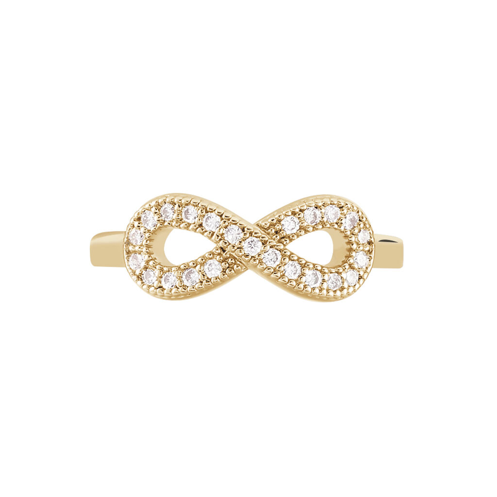 Bague Plaqué Or Et Oxyde - Ringe mit Stein Damen | OROVIVO