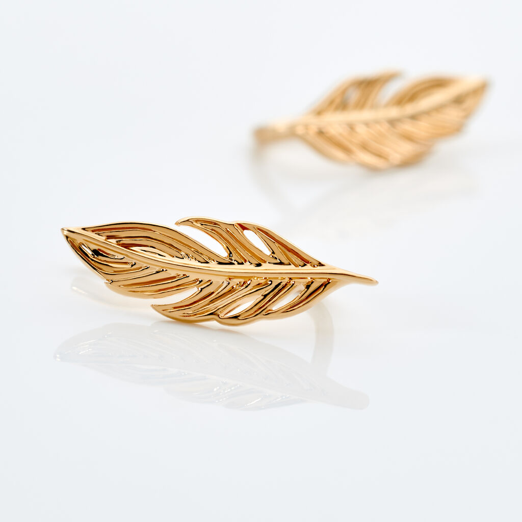 FILIZ Damen Ohrschmuck Vergoldet Blatt