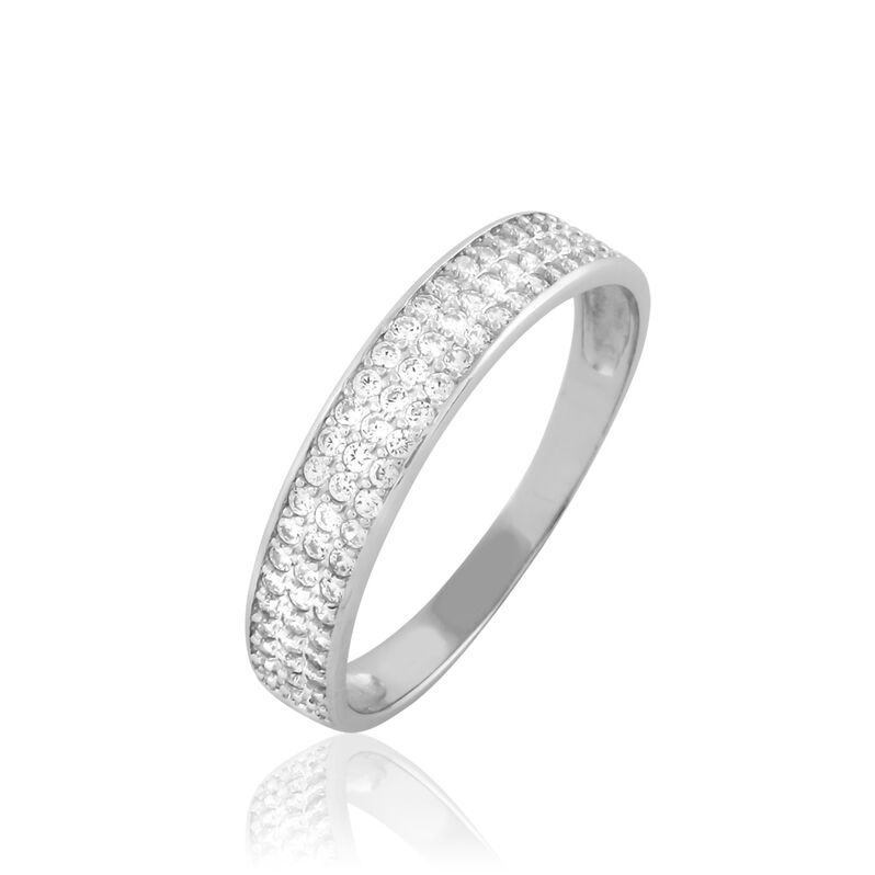 Bague Melisson Argent Blanc Oxyde De Zirconium - Spannringe Damen | OROVIVO