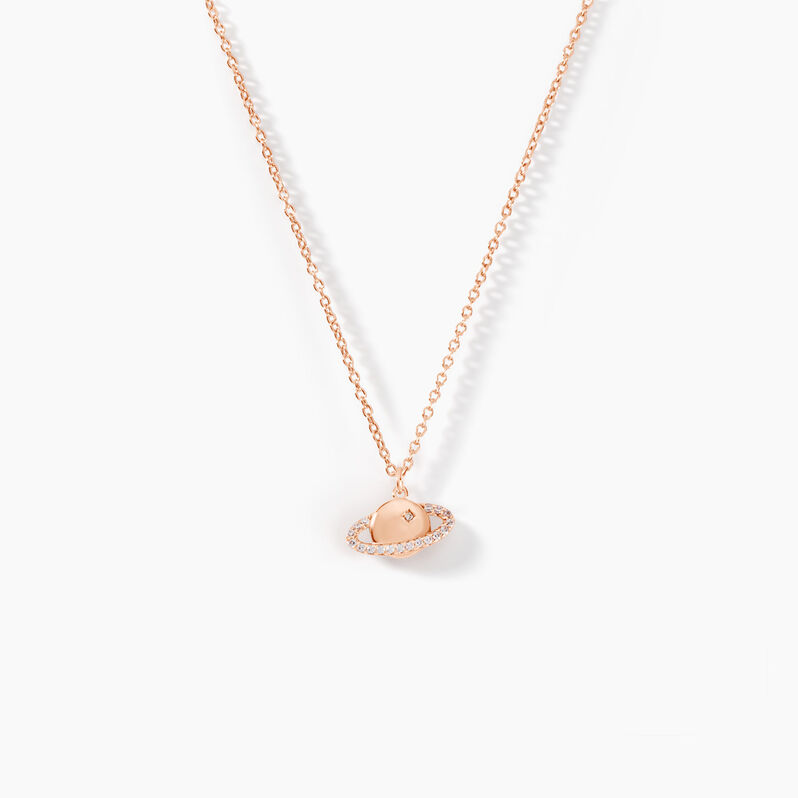 Collier Phibi Argent Rose Oxyde De Zirconium - Spannringe Damen | OROVIVO