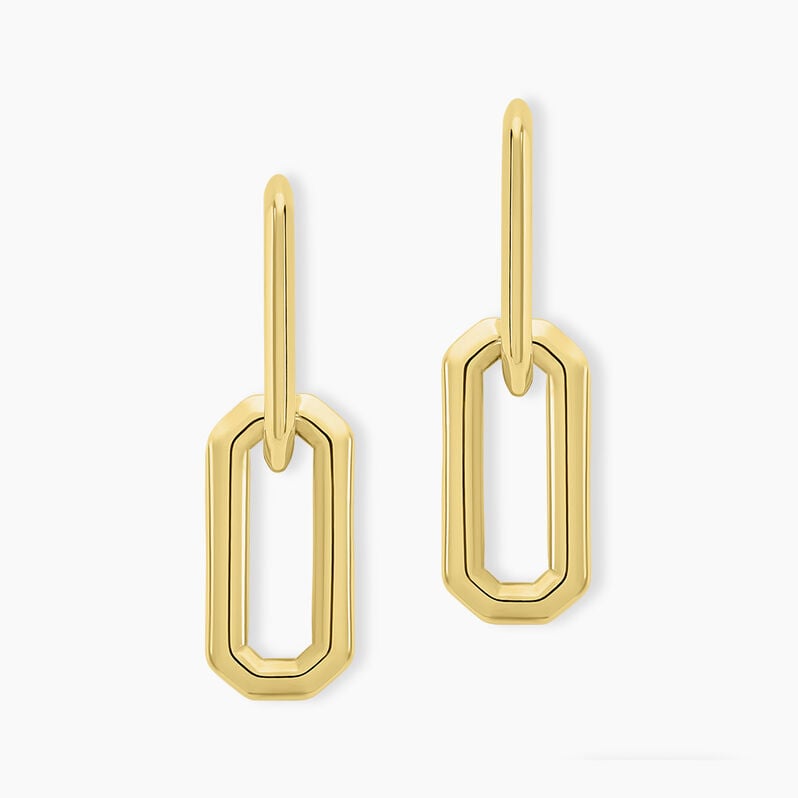 Boucles D'oreilles Pendantes Lyre Acier Jaune - Spannringe Damen | OROVIVO