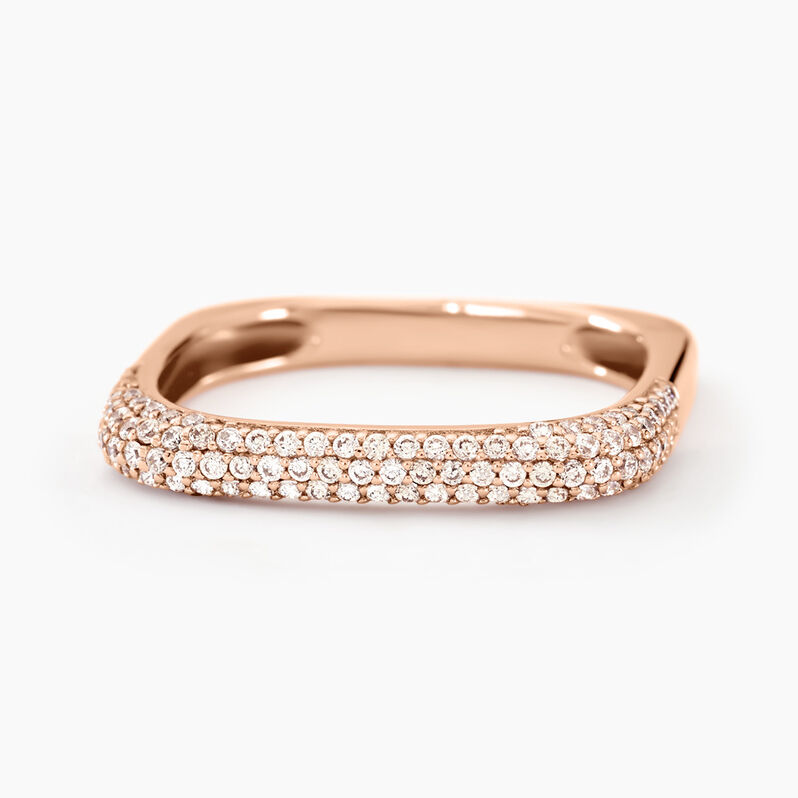 Bague Qianna Argent Rose Oxyde De Zirconium - Spannringe Damen | OROVIVO