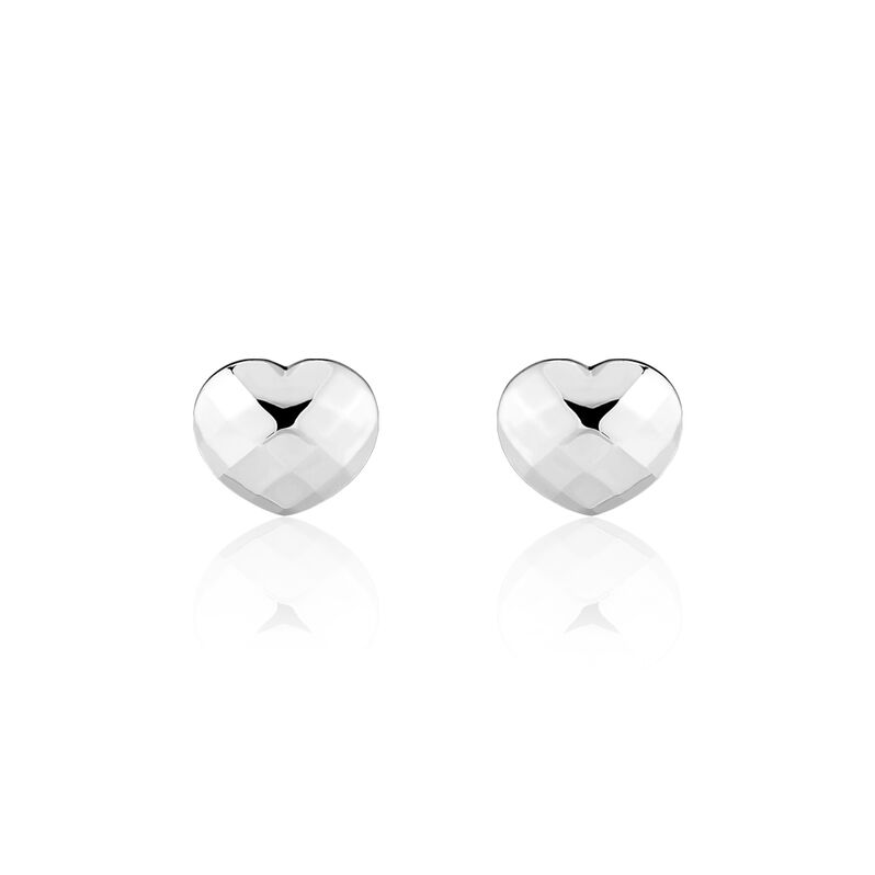 Boucles D'oreilles Puces Estelle Acier Blanc - Spannringe Damen | OROVIVO