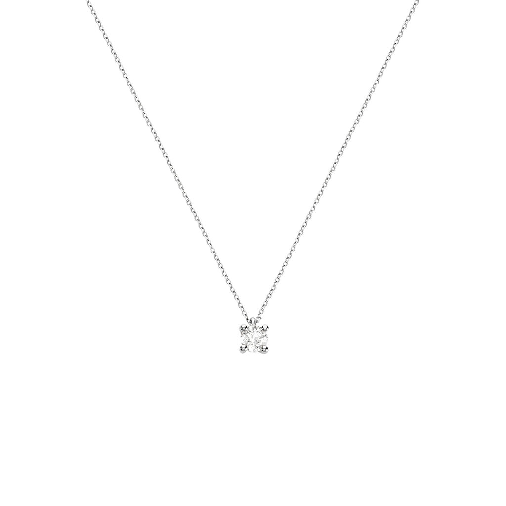 VICTORIA Damen Collier Wei&szlig;gold 585 (14 Karat) Diamant Wei&szlig; 0,52 ct