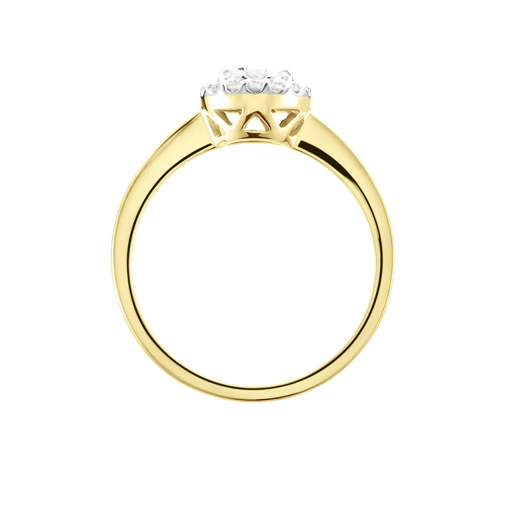 Bloom Damen Ring Gold 375 (9 Karat) Diamant Wei&szlig; 0,05 ct Kreis B 1,55 mm