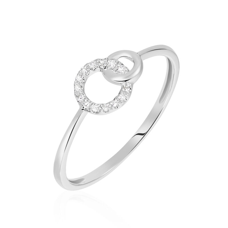 Anello Sophia Oro Bianco Diamante - Spannringe Damen | OROVIVO