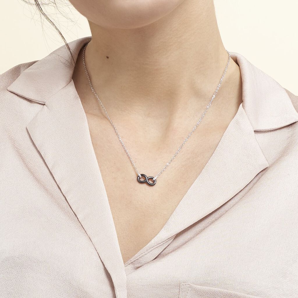 Collier Argent Et Céramique - Spannringe Damen | OROVIVO