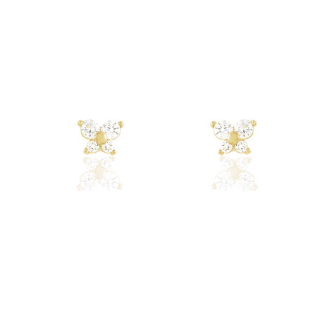Ohrstecker Gold 375 Zirkonia Schmetterling - Ohrstecker Familie | OROVIVO