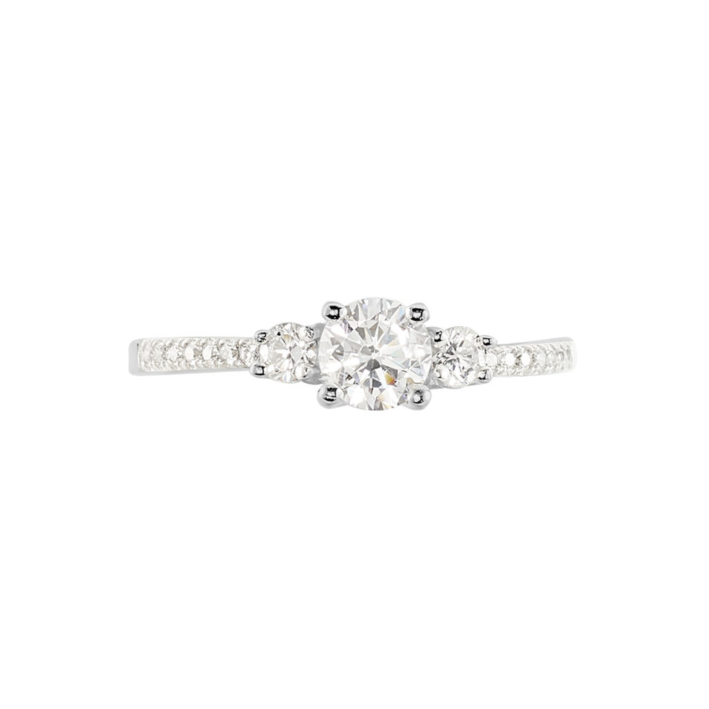 MALLORY Damen Ring Silber 925 Zirkonia Wei&szlig; 0,18 ct