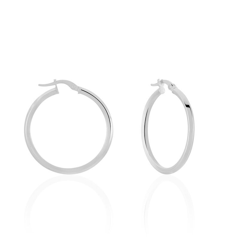 ILANA Damen Creolen Wei&szlig;gold 375 (9 Karat) Dreieck B 2 mm - Creolen Damen | OROVIVO