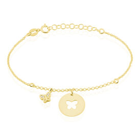 Kinder Charmarmband Silber 925 Vergoldet Zirkonia - Charmarmbänder Kinder | OROVIVO