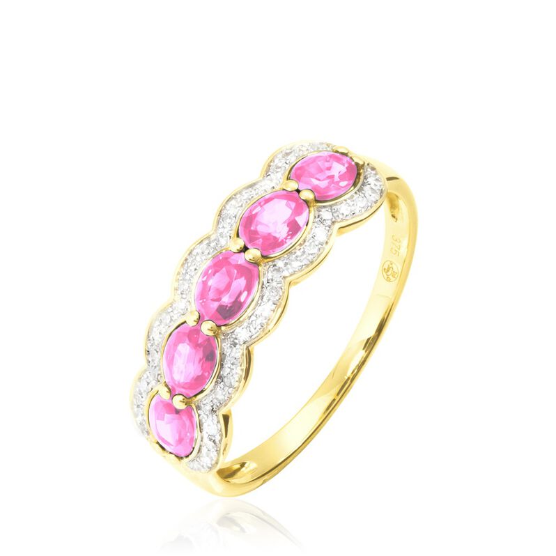 Bague Margaux Or Jaune Tourmaline Et Diamant - Spannringe Damen | OROVIVO