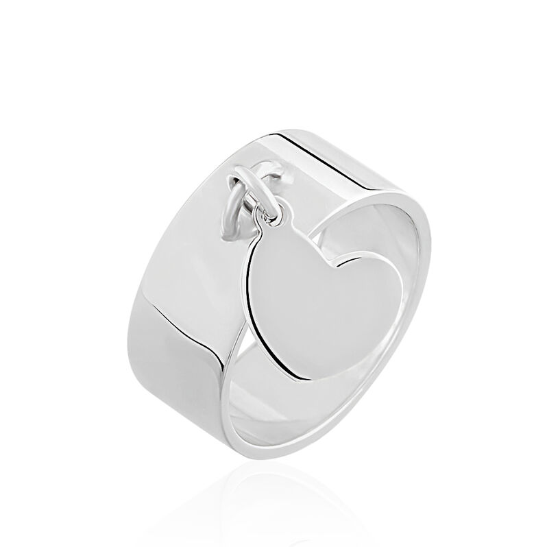 Bague Argent Rhodie Ayna Anneau Large Pampille - Spannringe Damen | OROVIVO